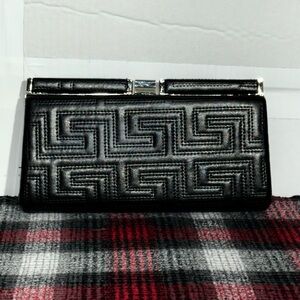 Apt. 9 Black Geometric Clutch